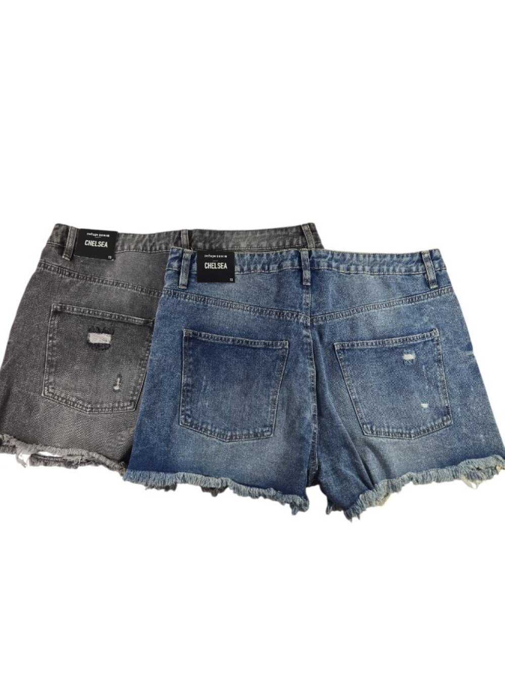 NWT Refuge Denim Chelsea Size 13 Cut-offs Jean Shorts Distressed Lot of 2